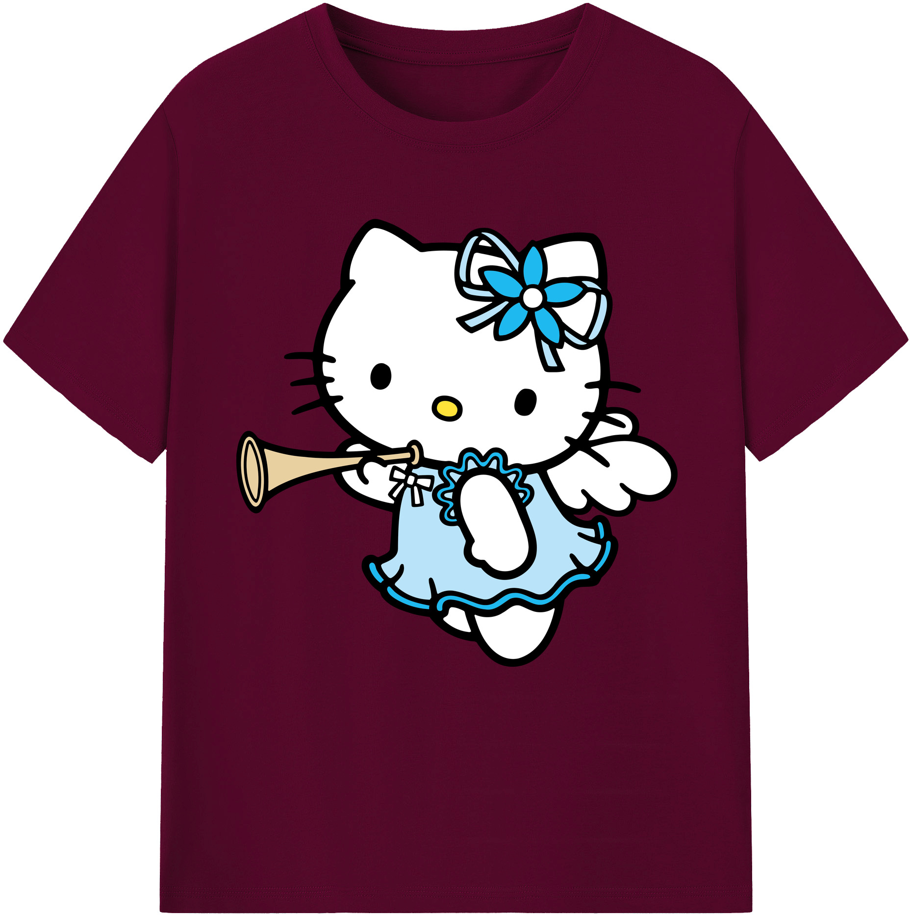 （画像用） Hello Kitty ハローキティ レディースカジュアルプリントTシャツ（綿100％）